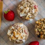 baked oatmeal muffins on parchment paper
