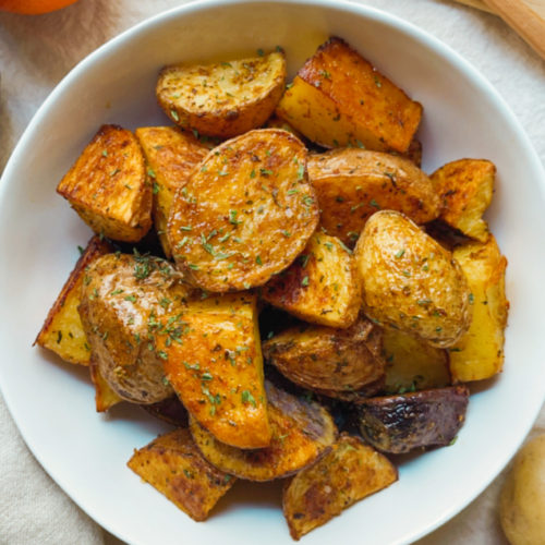 Crispy Roasted Potatoes - Nikki Vegan