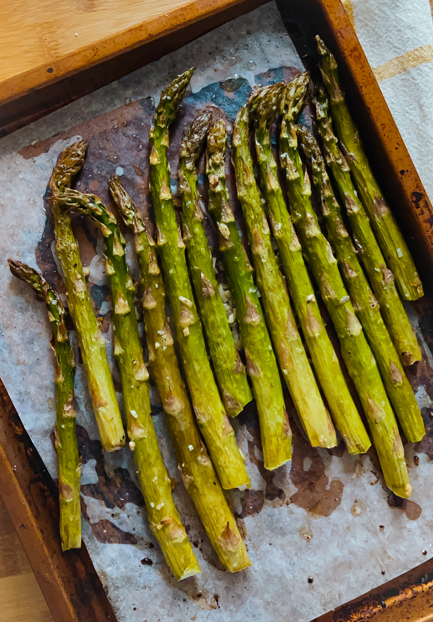 completed roasted garlic asparagus recipe