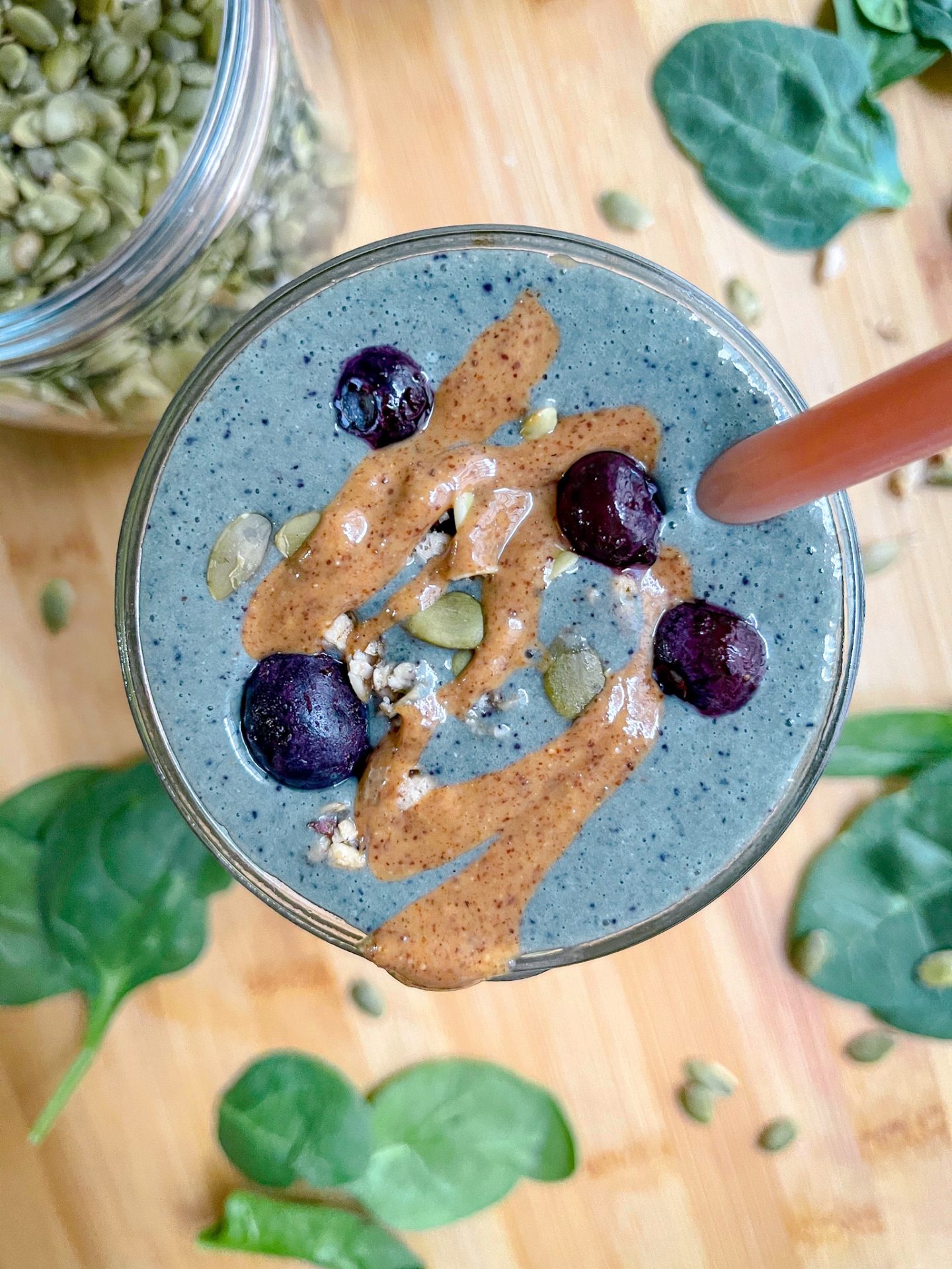 blueberry and banana smoothie recipe with almond butter