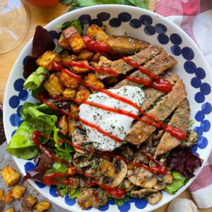 vegan steakhouse burger bowl recipe