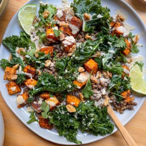 vegan protein rice and lentil nourish bowl recipe