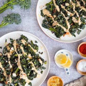 roasted broccolini salad recipe with smokey maple mustard dressing