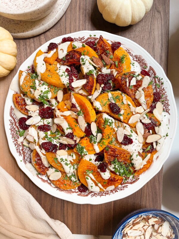 roasted butternut squash with vegan sage cashew cream sauce recipe