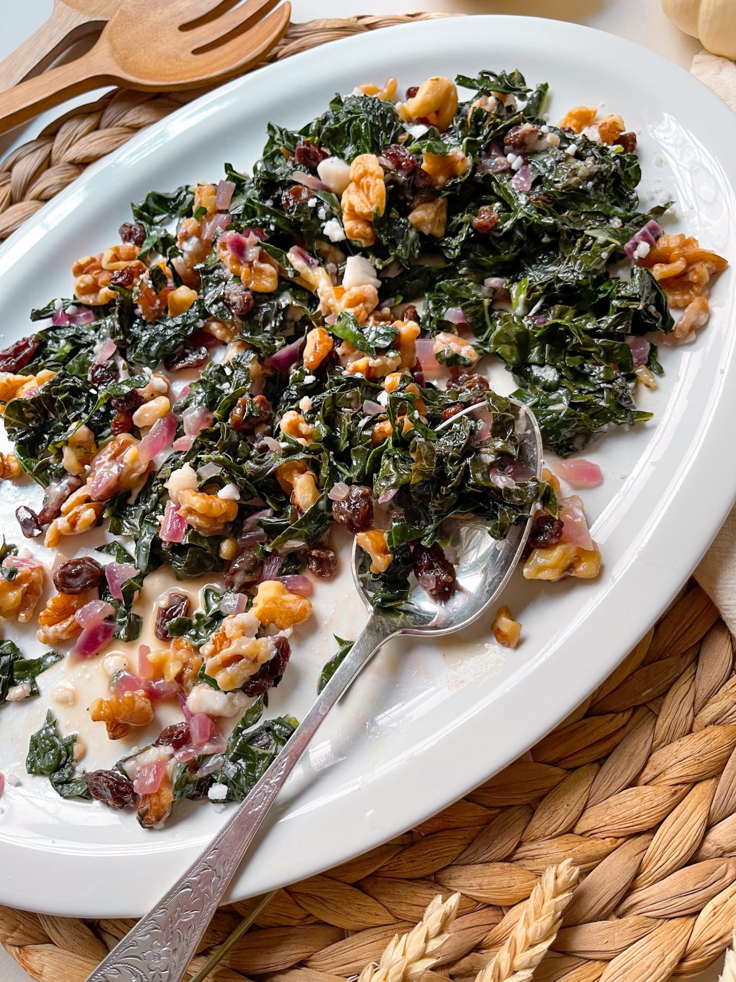 vegan kale salad side dish recipes for thanksgiving