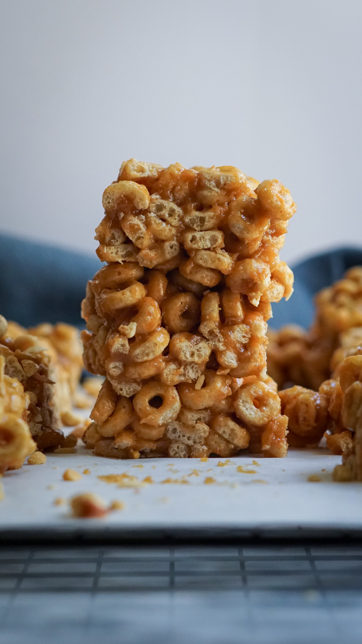 cheerios bars on parchment paper
