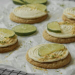 key lime pie cookies on parchment paper